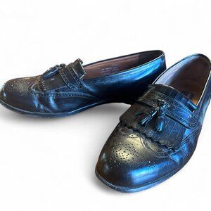 Bostonian Classics First Flex Black Tasseled Slip on Loafer Dress Shoes sz 13M
